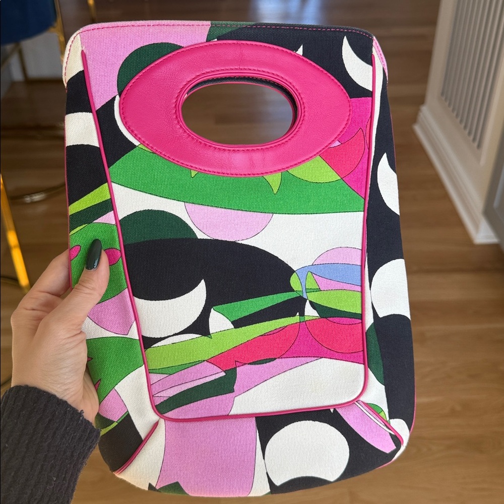 Emilio Pucci Pink and Blue Graphic Tote - Picture 7 of 17